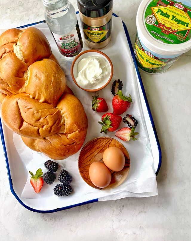 Rose Water Custard Toast